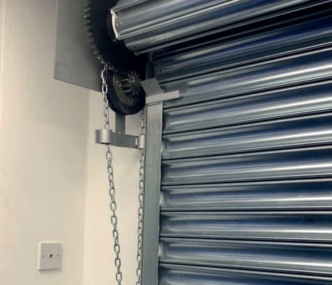 Industrial Roller Shutter with punch Lath providing increased vision, airflow and light transferrance